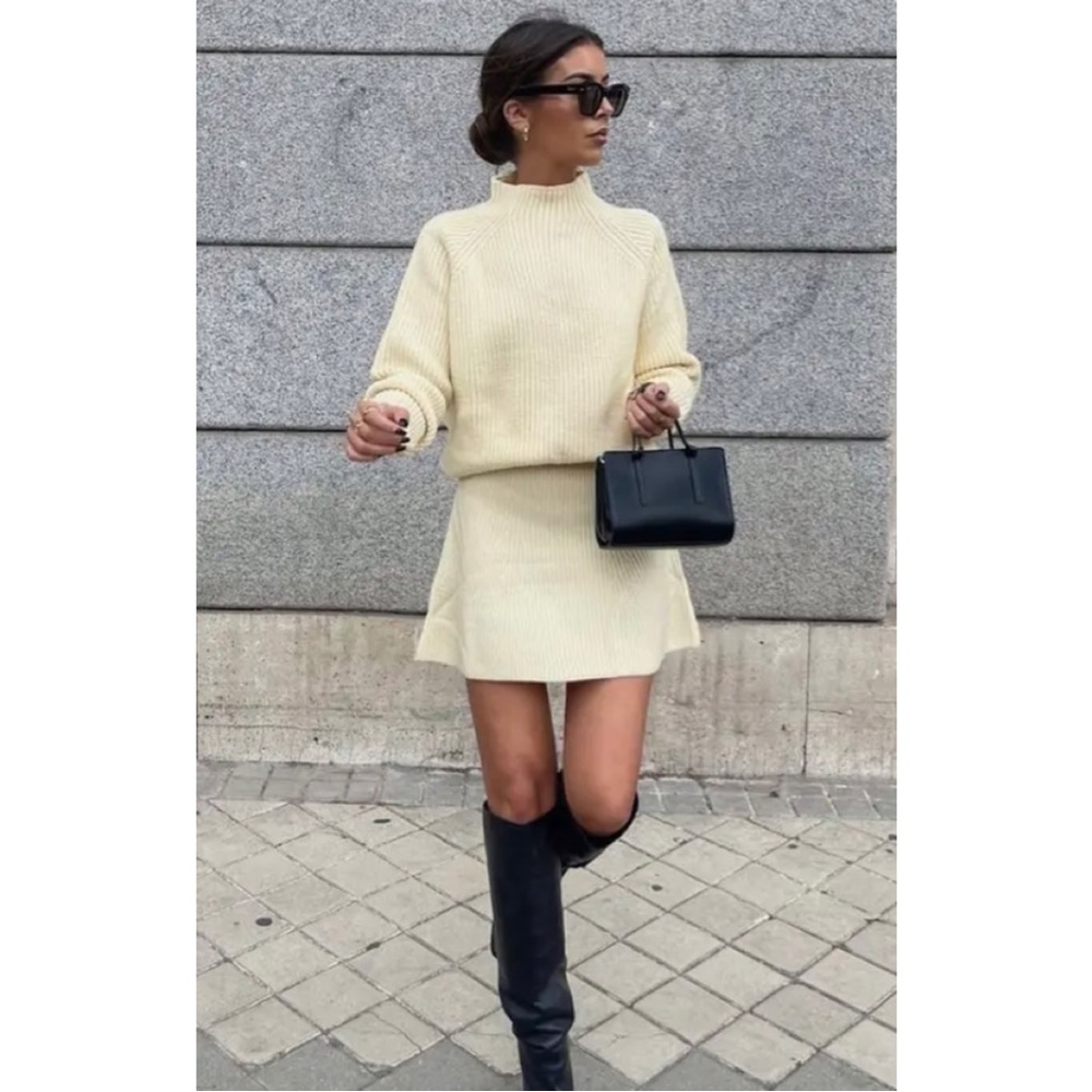 Zara knit sweater and skirt matching set